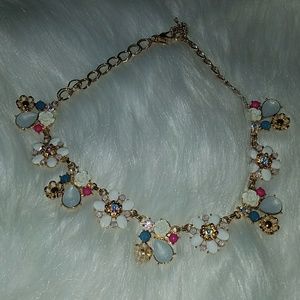Flower statement necklace
